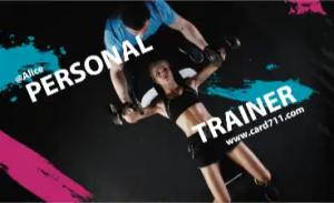 私人教練健身彩色貼紙 - 線上私人教練健身彩色貼紙製作範本，免費下載