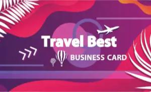 旅遊彩色貼紙 - 線上旅遊彩色貼紙製作範本，免費下載