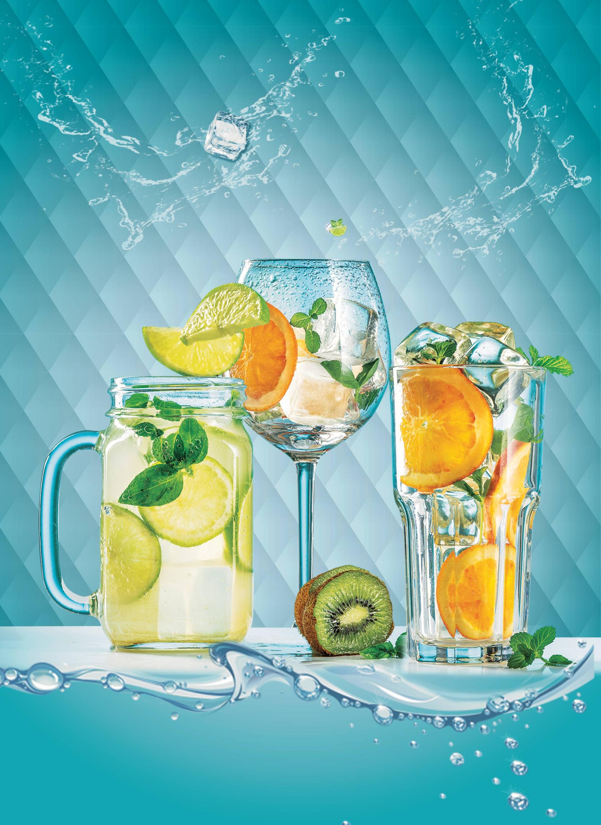 夏日飲料 - 傳單設計範本