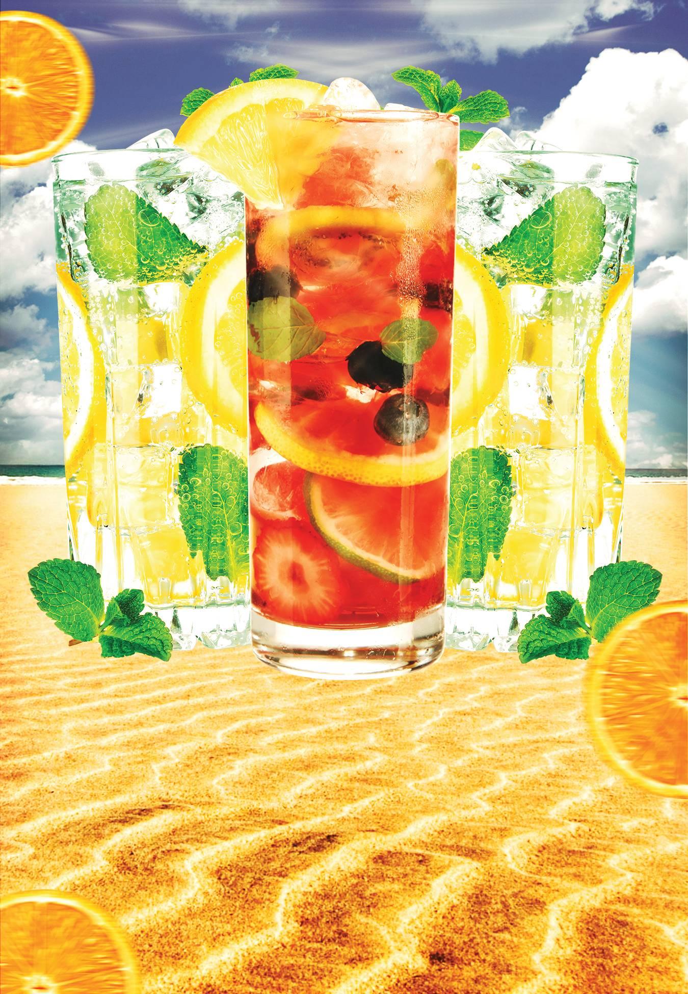夏日雞尾酒傳單 - 傳單設計範本