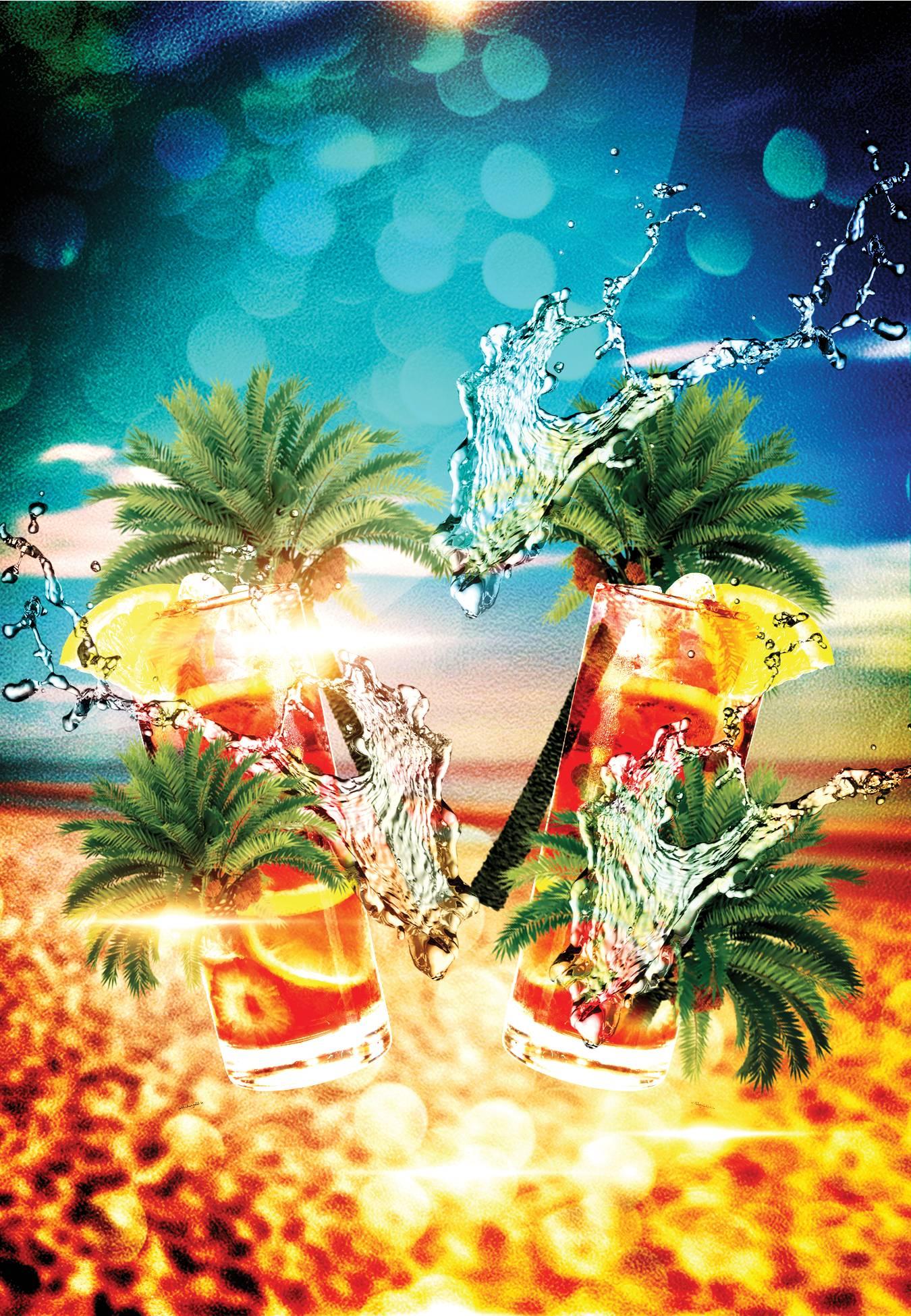 夏日派對傳單 - 傳單範本