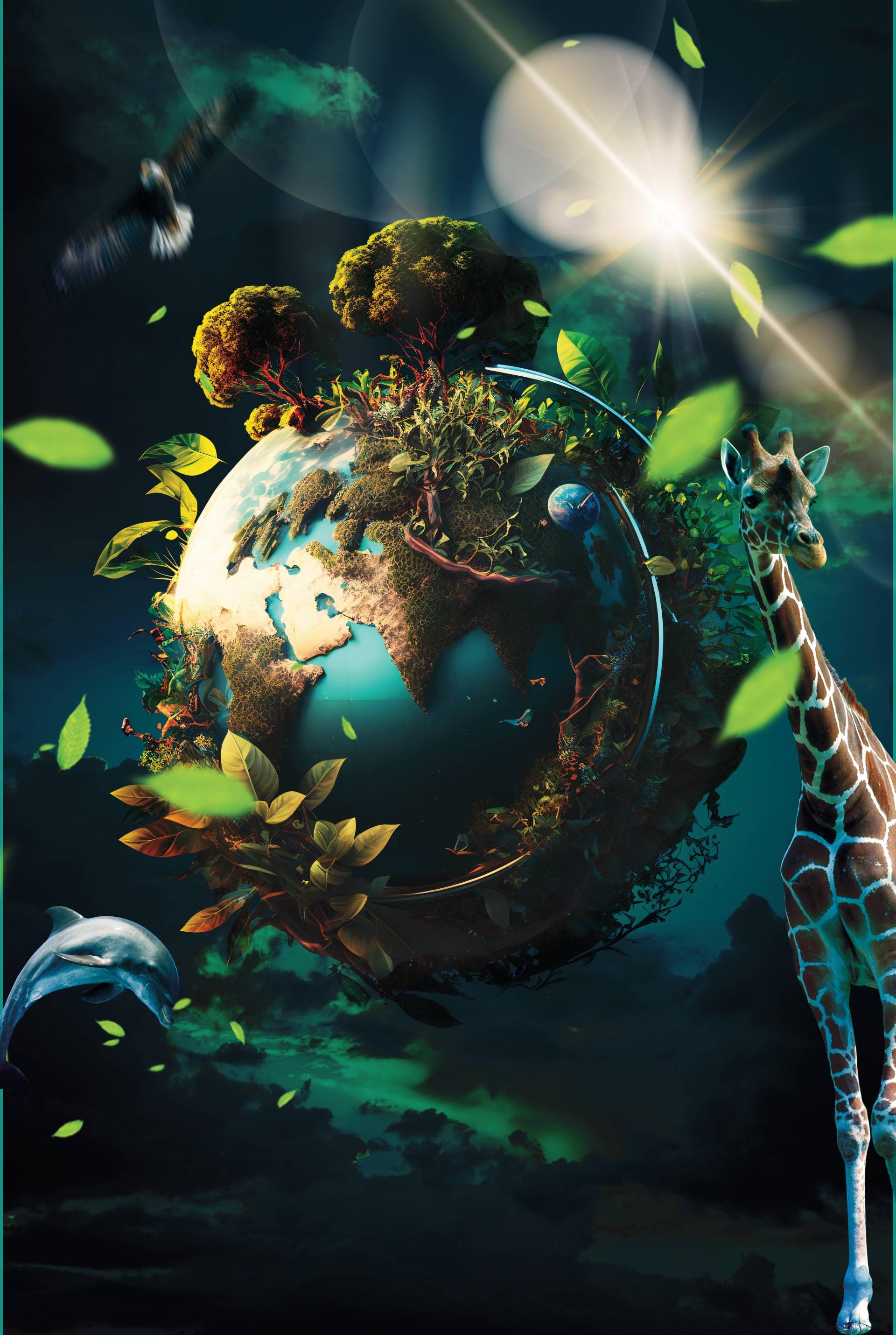 世界地球日海報 - 海報設計範本